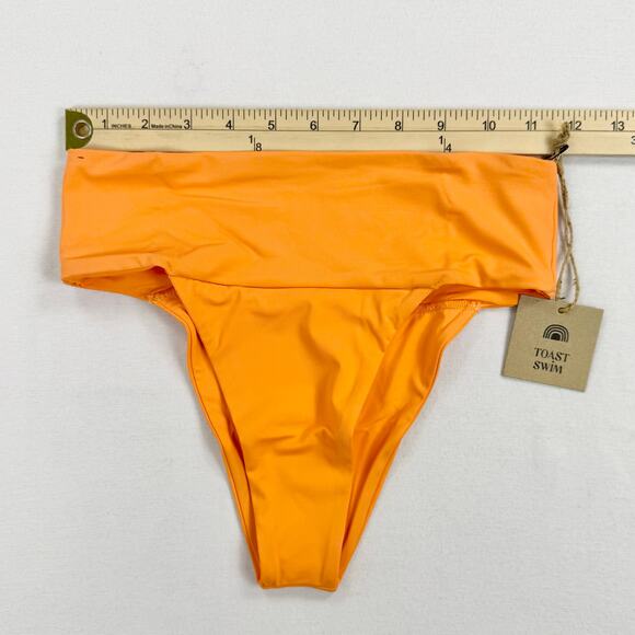 Free People Toast Swim Women’s Signature Banded Waist Bikini Bottom XS Nectarine - Picture 7 of 9